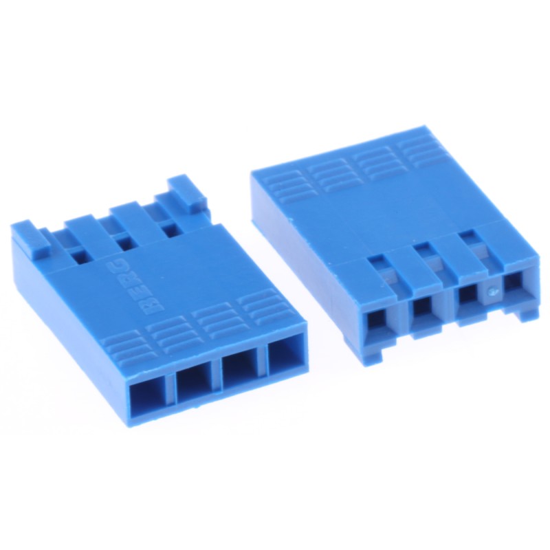 50 pcs - 65240-004LF Amphenol Communications Solutions, DUBOX Female Connector Housing, 2.54mm Pitch, 4 Way, 1 Row