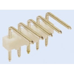 50 pcs - 47990 Molex KK 254 Series Right Angle Through Hole Pin Header, 3 Contact(s), 2.54mm Pitch, 1 Row(s), Unshrouded