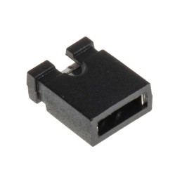 50 pcs - RS PRO Shorting Link Female Straight Black Open Top 2 Way 1 Row 2.54mm Pitch