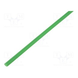 20 pcs : RC2.4/1.2 GR -AS - Heat shrink sleeve, 2.4mm, L: 1m, 2: 1, green, Temp: -55÷125°C