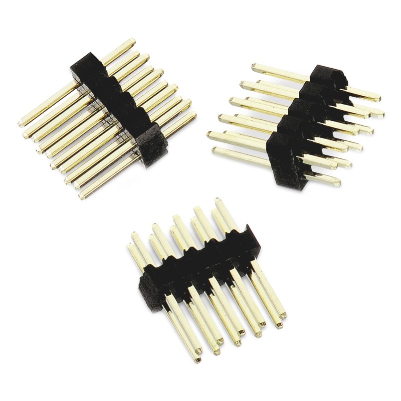 20 pcs - 62200421121 Wurth Elektronik WR-PHD Series Straight Through Hole Pin Header, 4 Contact(s), 1.27mm Pitch, 2 Row(s), Unsh