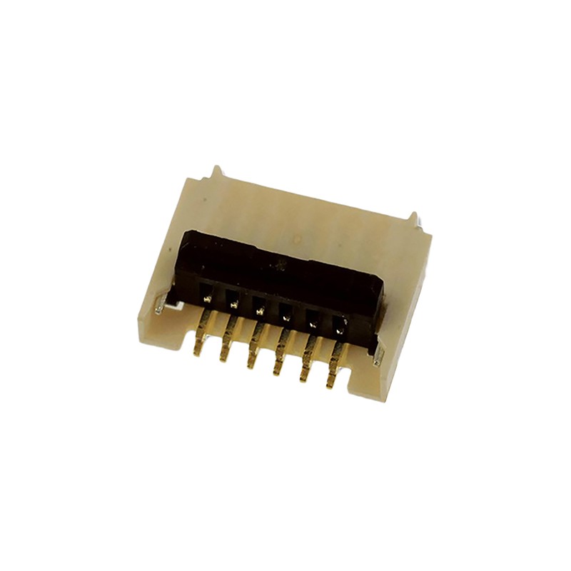 20 pcs - 503480-0600 Molex, Easy On, 503480 0.5mm Pitch 6 Way Right Angle Male FPC Connector, Top and Bottom Contact