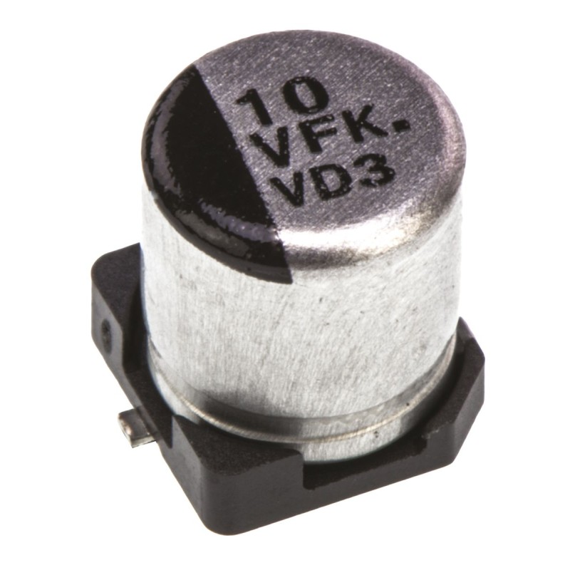 50 pcs - EEEFK1V100AR Panasonic 10μF Aluminium Electrolytic Capacitor 35V dc, Surface Mount - EEEFK1V100AR