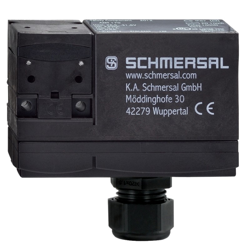1 pcs - Schmersal AZM 170 Series Solenoid Interlock Switch, Power to Unlock, 24V ac/dc, 2NC