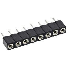 20 pcs - 310-87-108-01-640101 8 Way Preci-Dip Straight Through Hole 2.54mm SIL Socket, Solder, 3A 100 V ac, 150 V dc