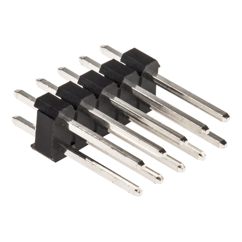 50 pcs - RS PRO Straight Through Hole Pin Header, 10 Contact(s), 2.54mm Pitch, 2 Row(s), Unshrouded