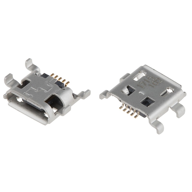 20 pcs - 47642-0001 Molex Right Angle, Through Hole, Socket Type Micro B 2.0 USB Connector