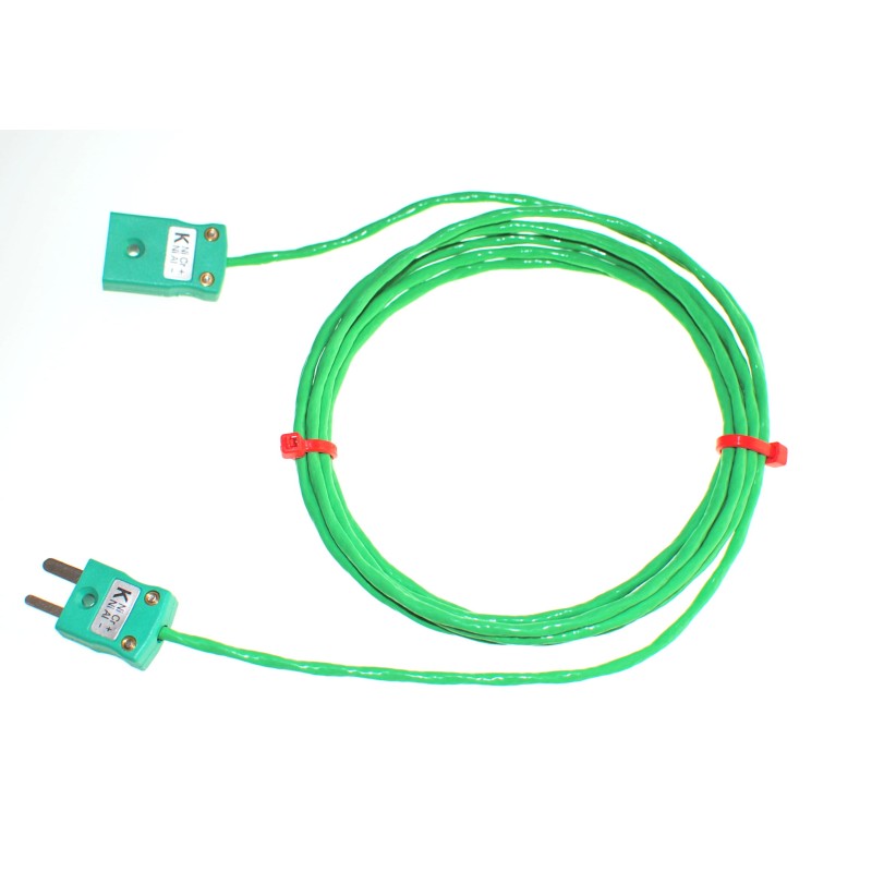 1 pcs - RS PRO Type K Thermocouple & Extension Wire, 1m, Screened, PFA Insulation, +260°C Max