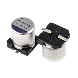 20 pcs - 10SVP33M Panasonic 33μF Surface Mount Polymer Capacitor, 10V dc