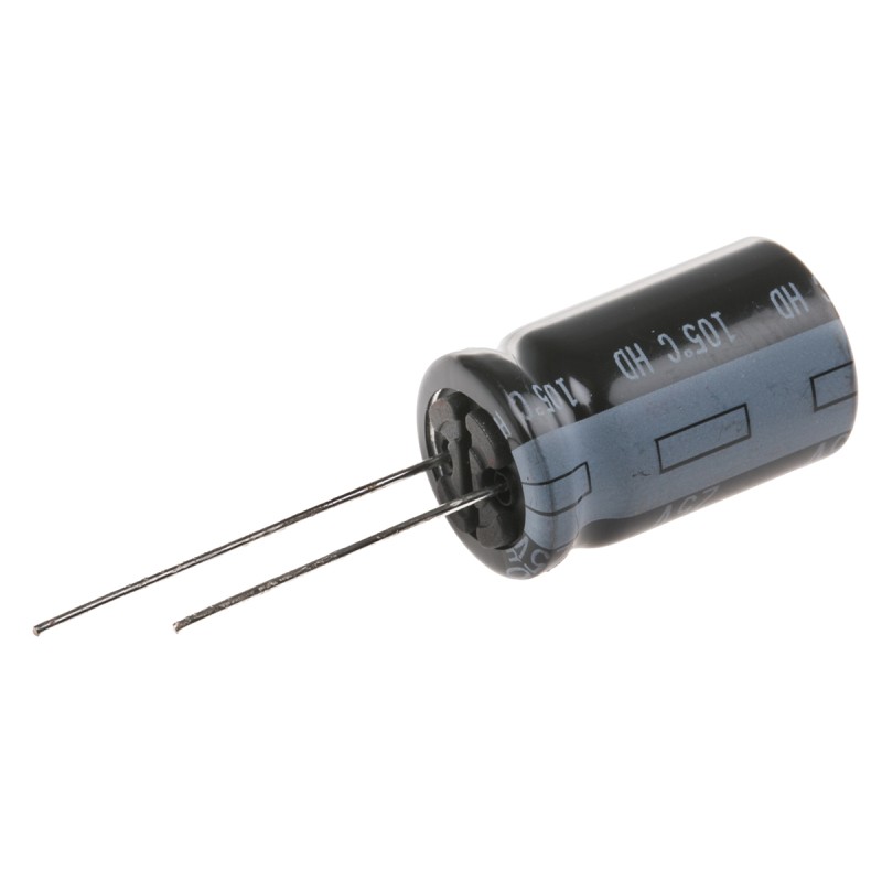 10 pcs - EEUHD1E222 Panasonic 2200μF Electrolytic Capacitor 25V dc, Through Hole - EEUHD1E222