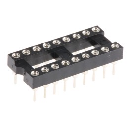 20 pcs - W30518TRC Winslow 2.54mm Pitch Vertical 18 Way, Through Hole Turned Pin Open Frame IC Dip Socket, 5A