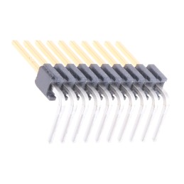 10 pcs - TMS-110-01-S-S-RA Samtec TMS Series Right Angle Through Hole Pin Header, 10 Contact(s), 1.27mm Pitch, 1 Row(s), Unshrou
