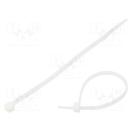 10 pcg : TOOCW010002501 - Cable tie, L: 100mm, W: 2.5mm, polyamide, 80N, natural, 100pcs.