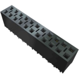 10 pcs - BCS-103-L-S-PE Samtec BCS Series Straight Through Hole Mount PCB Socket, 3-Contact, 1-Row, 2.54mm Pitch, Solder Termina