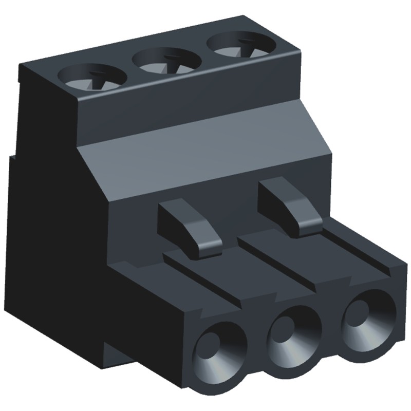 10 pcs - 796635-3 TE Connectivity 5.08mm Pitch 3 Way Pluggable Terminal Block, Plug, Cable Mount, Screw Termination