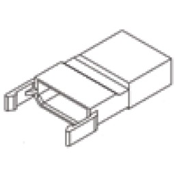 10 pcs - 925475-1 TE Connectivity, FASTIN-FASTON .110 3 Way Nylon Crimp Terminal Housing, 2.79mm Tab Size, Natural