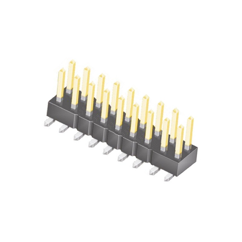 10 pcs - TSM-109-02-L-DV Samtec TSM Series Straight Surface Mount Pin Header, 18 Contact(s), 2.54mm Pitch, 2 Row(s), Unshrouded