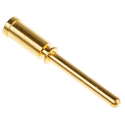 10 pcs - 1605639 Phoenix Contact Male Crimp Circular Connector Contact, Contact Size 2mm, Wire Size 18 - 14 AWG