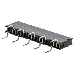 10 pcs - BCS-110-L-S-PE Samtec Straight Through Hole Mount PCB Socket, 10-Contact, 1-Row, 2.54mm Pitch, Solder Termination