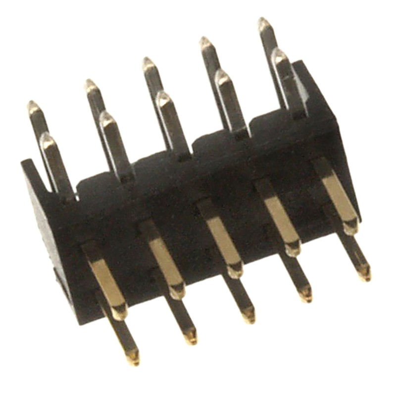 20 pcs - 87760-1016 Molex Milli-Grid Series Right Angle Through Hole Pin Header, 10 Contact(s), 2.0mm Pitch, 2 Row(s), Unshroude