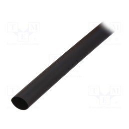 10 m : WRDCC120130001003KC1 - Heat shrink sleeve, thin walled,glued, 4: 1, 12mm, L: 1m, black