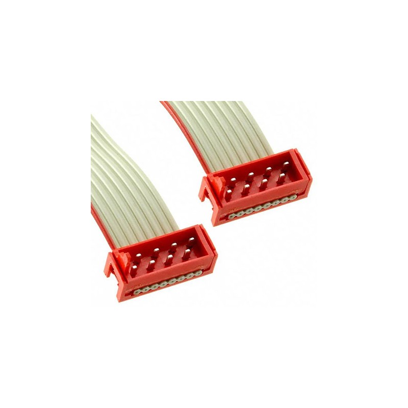 10 pcs - 2205062-2 TE Connectivity Micro-MaTch Series Flat Ribbon Cable, 8-Way, 1.27mm Pitch, 150.5mm Length, Micro-MaTch IDC to