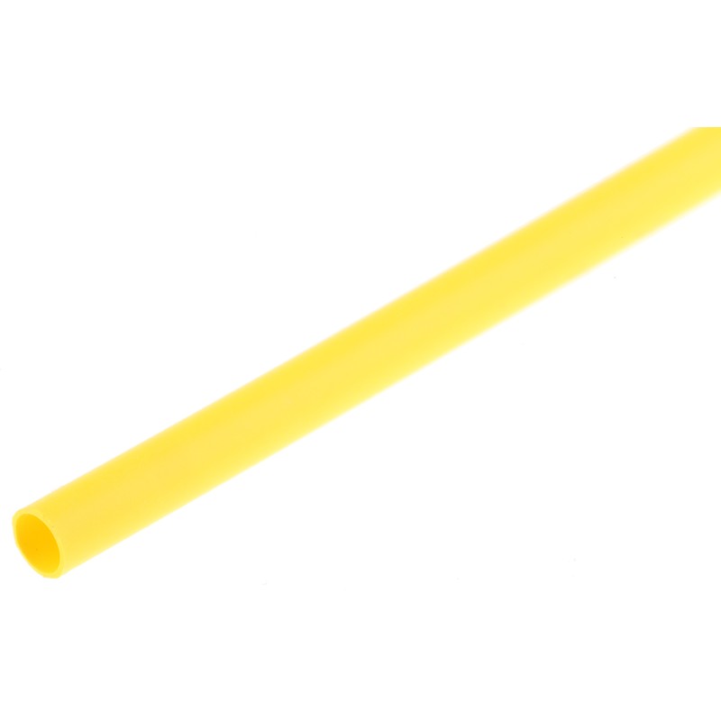 1 pcs - TE Connectivity Heat Shrink Tubing, Yellow 2.4mm Sleeve Dia. x 1.2m Length 2:1 Ratio, RNF-100 Series
