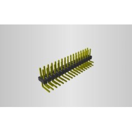 10 pcs - TSW-117-08-G-D-RA Samtec TSW Series Pin Header, 34 Contact(s), 2.54mm Pitch, 2 Row(s), Unshrouded
