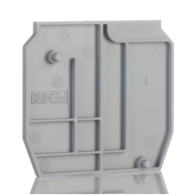 20 pcs - 1SNA116987R0200 Entrelec FEMR8 Series End Cover for Use with DIN Rail Terminal Blocks