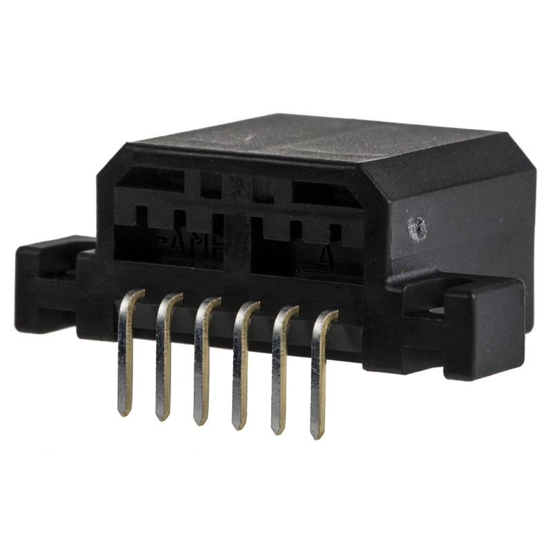 10 pcs - 175506-2 TE Connectivity MULTILOCK 040 Series Right Angle Through Hole Mount PCB Socket, 6-Contact, 1-Row, 2.5mm Pitch,