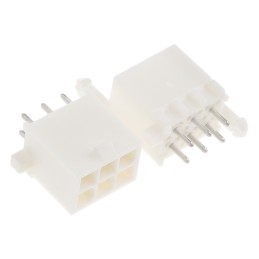 20 pcs - 1-770178-0 TE Connectivity Mini-Universal MATE-N-LOK Series Straight Through Hole PCB Header, 6 Contact(s), 4.14mm Pitc