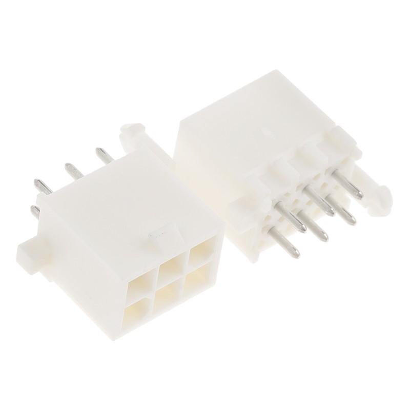 20 pcs - 1-770178-0 TE Connectivity Mini-Universal MATE-N-LOK Series Straight Through Hole PCB Header, 6 Contact(s), 4.14mm Pitc