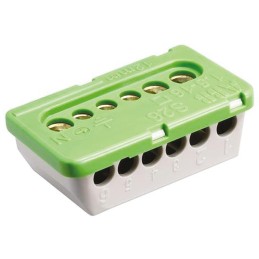10 pcs - 1SPE007715F0741 Entrelec MISTRAL65 Series Non-Fused Terminal Block, 6-Way, 100A, 6 mm², 16 mm² Wire, Screw Termination
