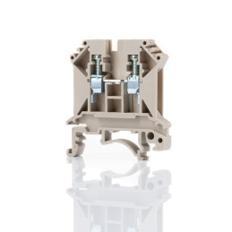 50 pcs - RS PRO Beige DIN Rail Terminal Block, 4mm², Single-Level, Screw Termination
