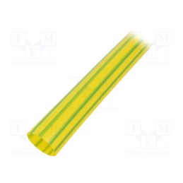 10 m : WRJCC2541127110030K1 - Heat shrink sleeve, glueless, 2: 1, 25.4mm, L: 1m, yellow-green