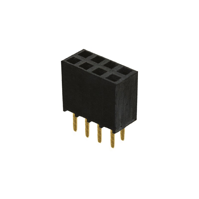 10 pcs - SSW-104-02-S-D Samtec SSW Series Straight Through Hole Mount PCB Socket, 8-Contact, 2-Row, 2.54mm Pitch, Solder Termina