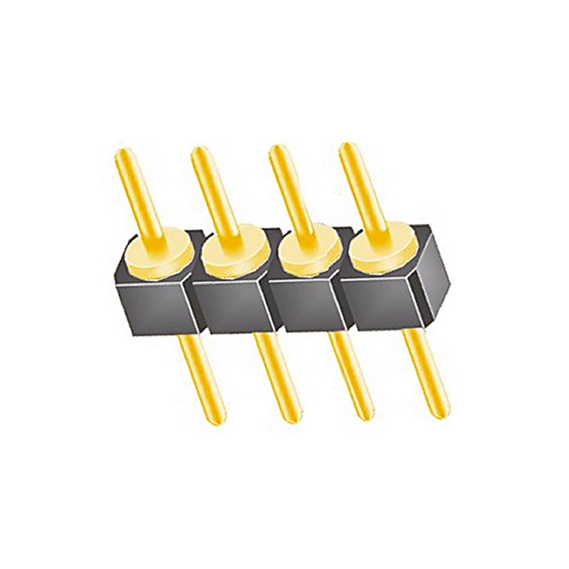 10 pcs - TS-104-G-A Samtec TS Series Straight Through Hole Pin Header, 4 Contact(s), 2.54mm Pitch, 1 Row(s), Unshrouded