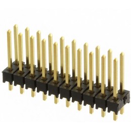 10 pcs - MTSW-110-08-G-D-340 Samtec MTSW Series Straight Pin Header, 20 Contact(s), 2.54mm Pitch, 2 Row(s), Unshrouded