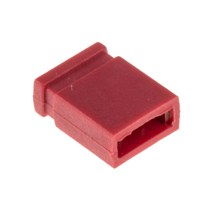 50 pcs - RS PRO Shorting Link Female Straight Red Closed Top 2 Way 1 Row 2.54mm Pitch