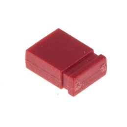 50 pcs - RS PRO Shorting Link Female Straight Red Closed Top 2 Way 1 Row 2.54mm Pitch