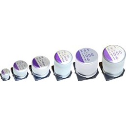 20 pcs - 16SVF1000MX Panasonic 1mF Surface Mount Polymer Capacitor, 16V dc