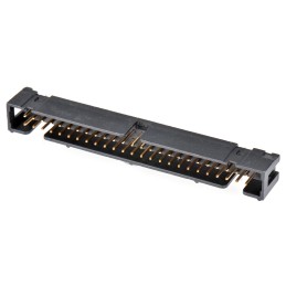 1 pcs - 3M 2500 Series Right Angle Through Hole PCB Header, 50 Contact(s), 2.54mm Pitch, 2 Row(s), Shrouded