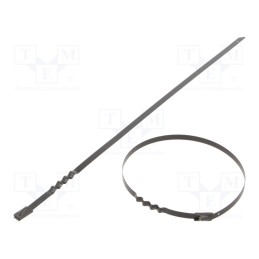 50 pcs : BCZ46-260 - Cable tie, L: 260mm, W: 4.6mm, acid resistant steel AISI 316, 445N