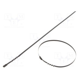 50 pcs : BCZ46-360 - Cable tie, L: 360mm, W: 4.6mm, acid resistant steel AISI 316, 445N