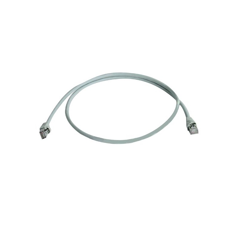 1 pcs - Telegartner Cat6a Straight Male RJ45 to Male RJ45 Ethernet Cable, S/FTP, Grey LSZH Sheath, 5m, Low Smoke Zero Halogen