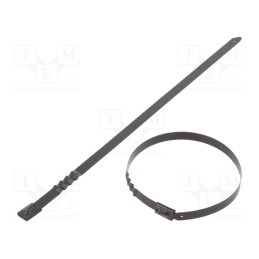 50 pcs : BCZ74-260 - Cable tie, L: 260mm, W: 7.9mm, stainless steel AISI 304, 1112N