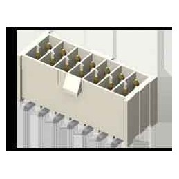 10 pcs - IPL1-106-02-L-D-K Samtec IPL1 Series Straight Surface Mount PCB Header, 12 Contact(s), 2.54mm Pitch, 2 Row(s), Shrouded