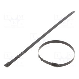 50 pcs : BCZ76-260 - Cable tie, L: 260mm, W: 7.9mm, acid resistant steel AISI 316, wave