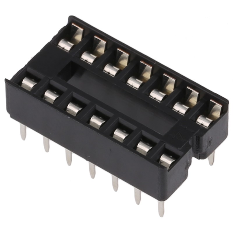 200 pcs - W3114TRC Winslow, W3100 2.54mm Pitch Vertical 14 Way, Through Hole Stamped Pin Open Frame IC Dip Socket, 10A