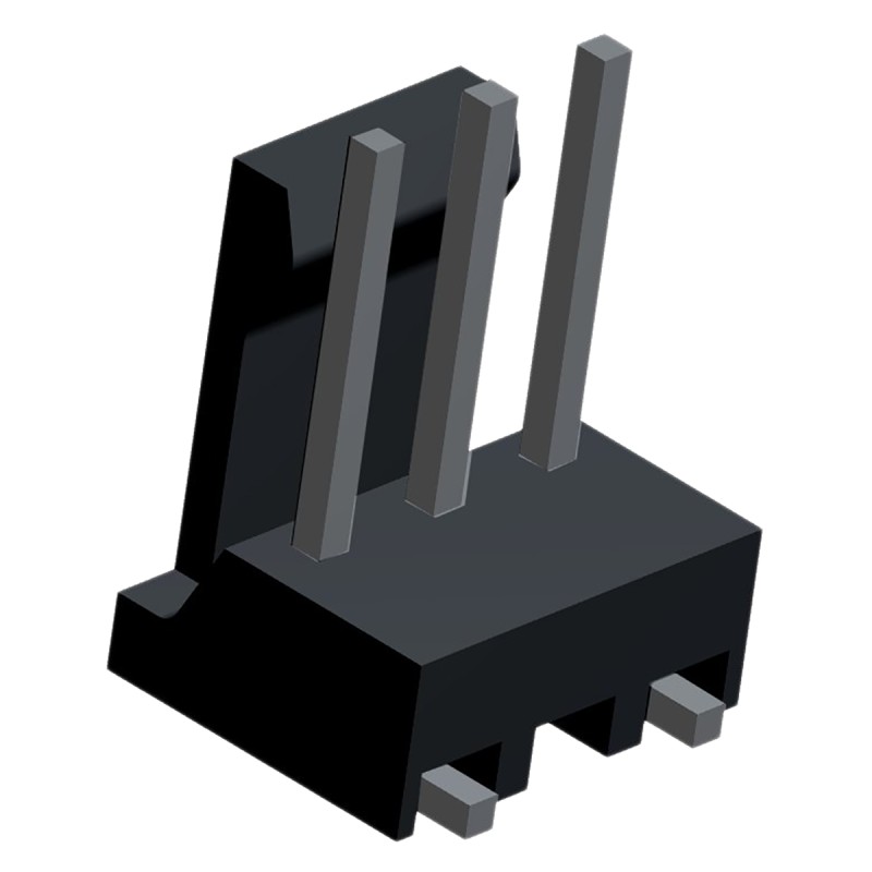 10 pcs - 3-647166-3 TE Connectivity MTA-100 Series Straight Surface Mount Pin Header, 3 Contact(s), 2.54mm Pitch, 1 Row(s), Unsh